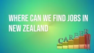 Where can we find jobs in New Zealand