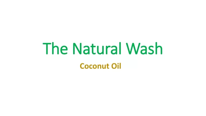 the natural wash