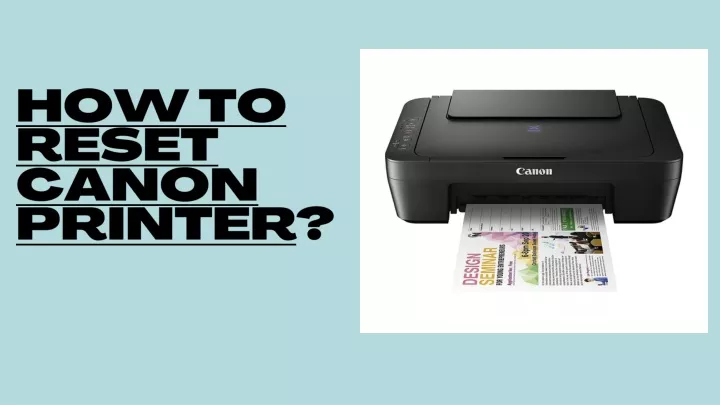 how to r eset canon printer