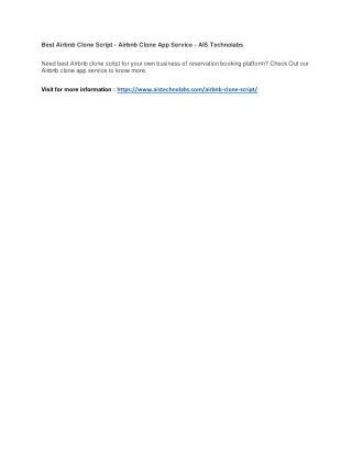 best airbnb clone script airbnb clone app service
