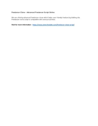 freelancer clone advanced freelancer script online