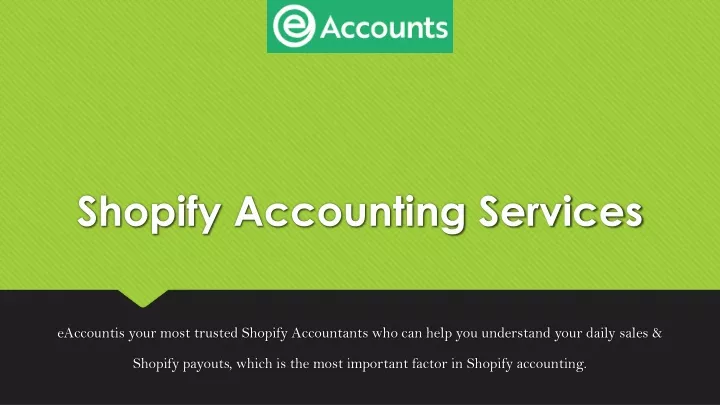 shopify accounting services