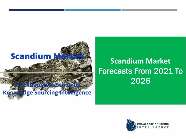 scandium market forecasts from 2021 to 2026