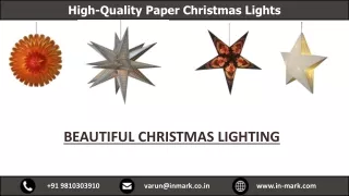 Buying High-Quality Paper Christmas Lights