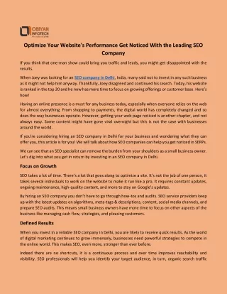 optimize your website s performance get noticed