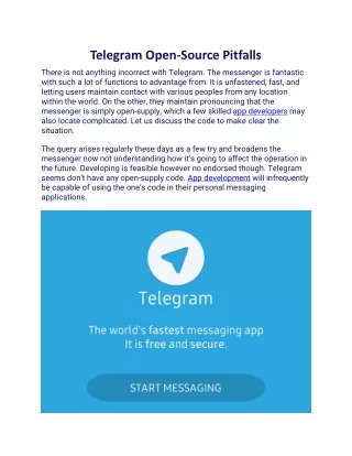 telegram open source pitfalls there