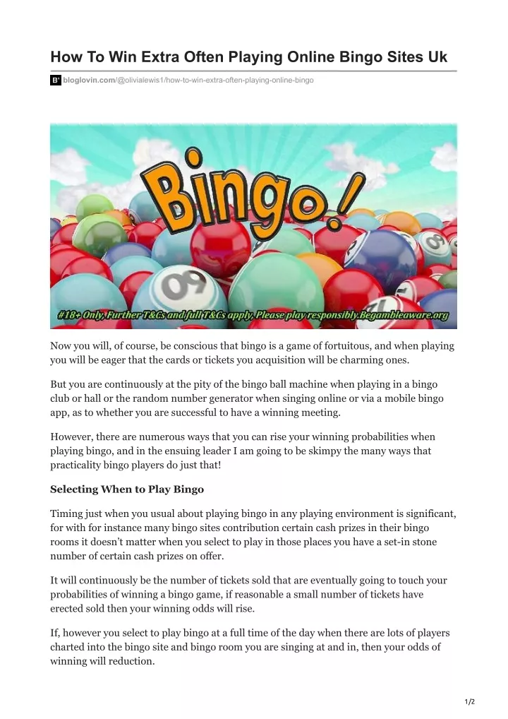 how to win extra often playing online bingo sites