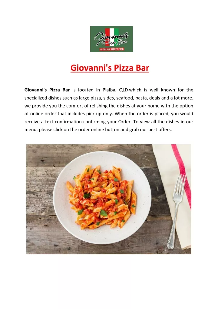 giovanni s pizza bar