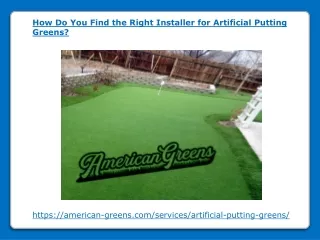 How Do You Find the Right Installer for Artificial Putting Greens
