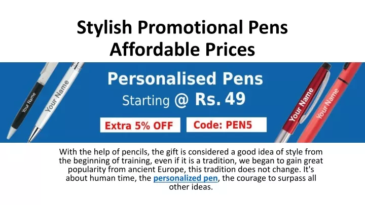 stylish promotional pens affordable prices