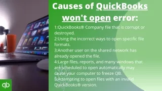 causes of quickbooks won t open error