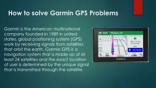 How to solve Garmin gps problems