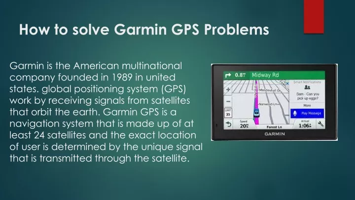 how to solve garmin gps problems