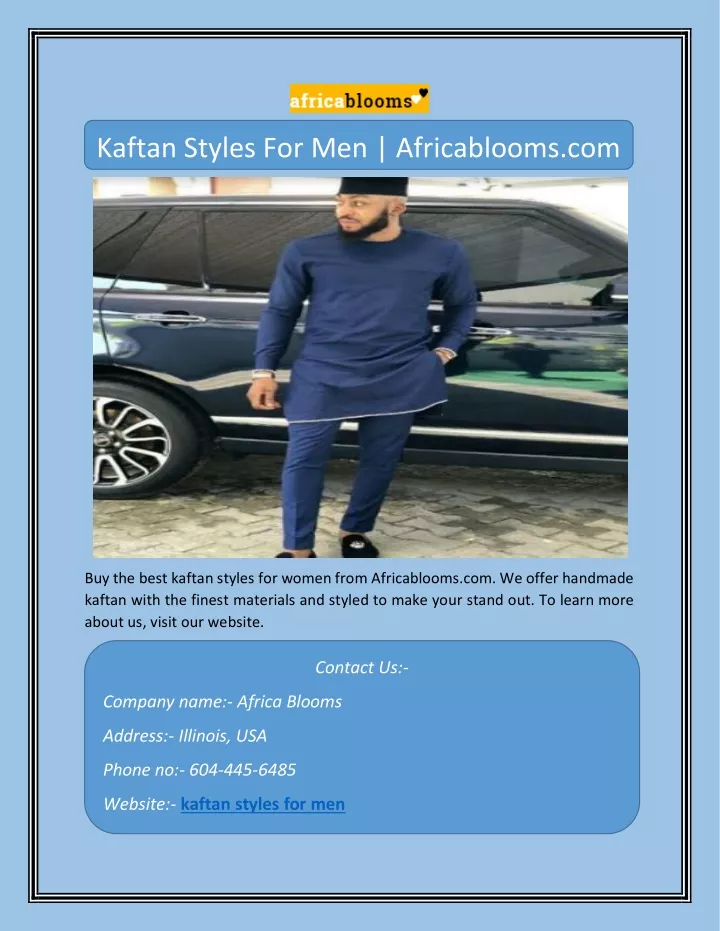 kaftan styles for men africablooms com