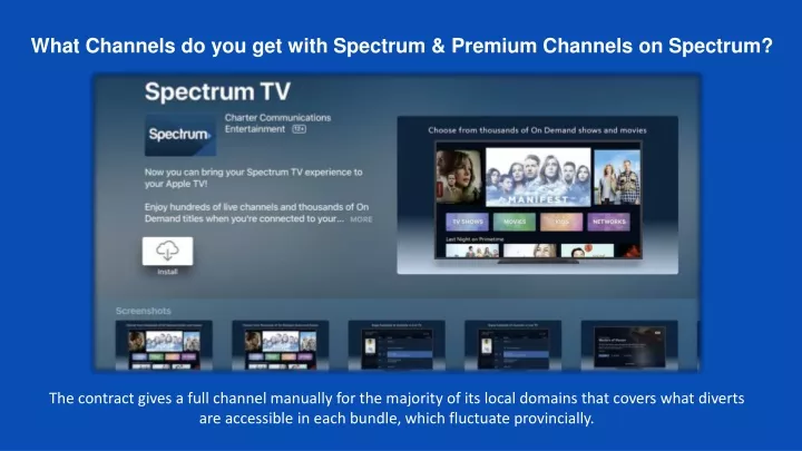 what channels do you get with spectrum premium