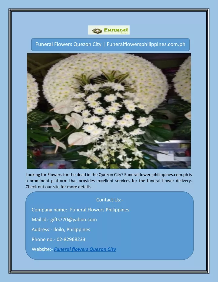 funeral flowers quezon city