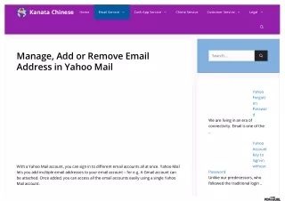 Manage, Add or Remove Email Address in Yahoo Mail - Kanata Chinese