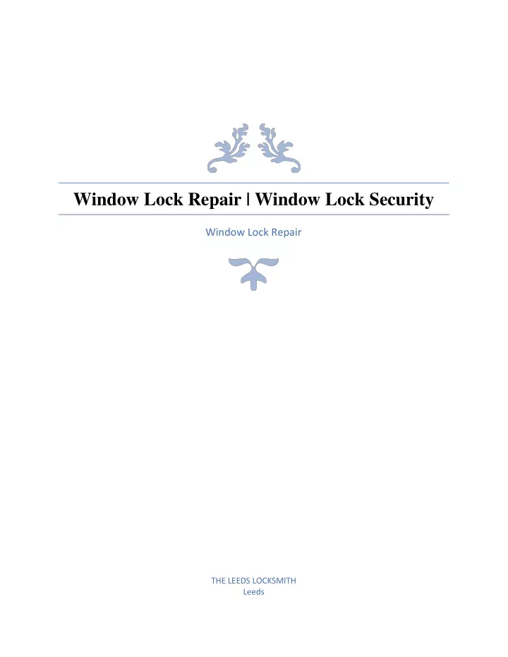 window lock repair window lock security