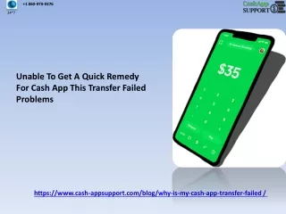 Unable To Get A Quick Remedy For Cash App This Transfer Failed Problems