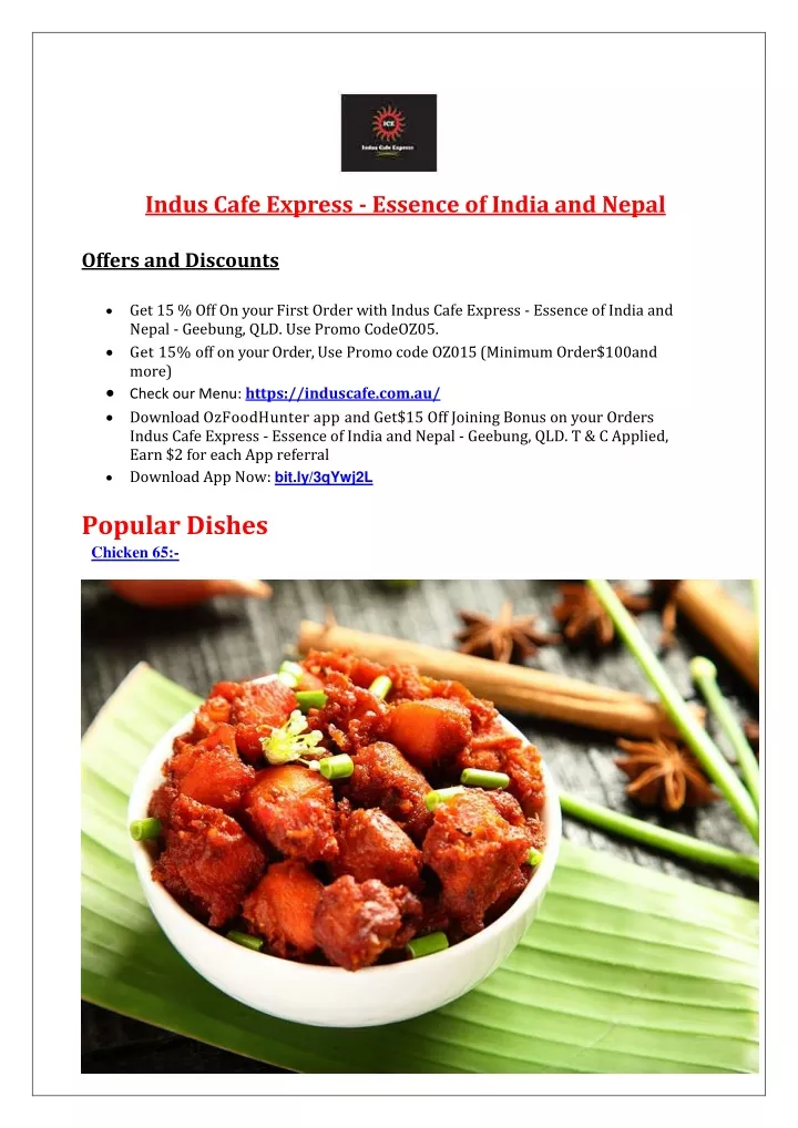 indus cafe express essence of india and nepal