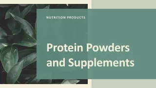 Range of Protein Powders and Supplements