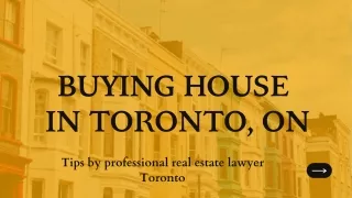 buying house in toronto on