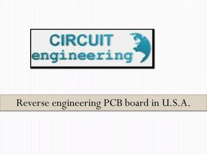 reverse engineering pcb board in u s a