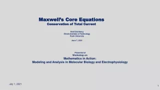 Maxwell's Core Equations July 1 2021