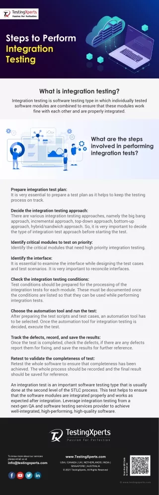steps to perform integration testing