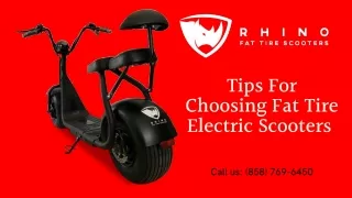Tips for choosing fat tire electric scooters