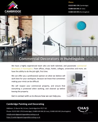 Commercial Decorators in Huntingdon