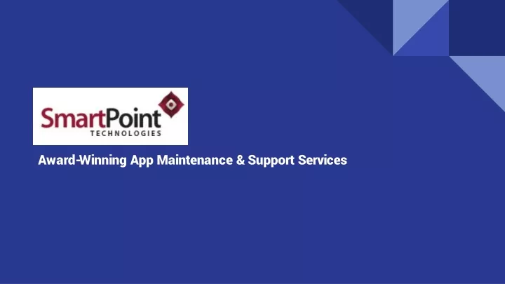 award winning app maintenance support services