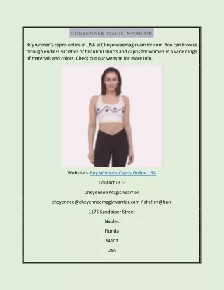Buy Womens Capris Online USA  Cheyenneemagicwarrior.com
