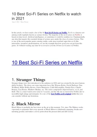 10 Best Sci fi on netflix