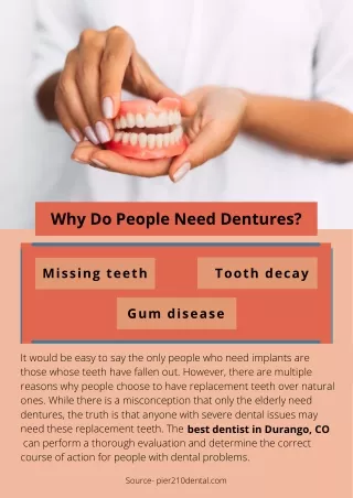 Why Do People Need Dentures