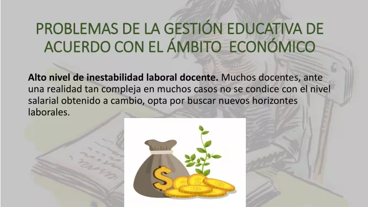 problemas de la gesti n educativa de acuerdo con el mbito econ mico