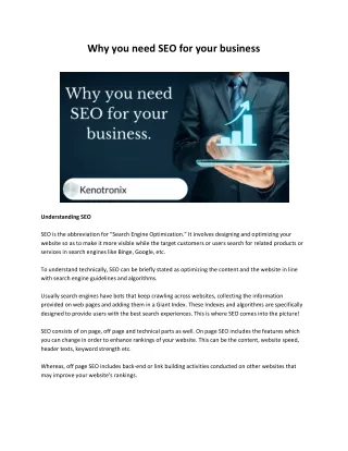 Why you need SEO for your business