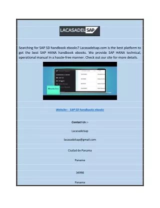 Searching for SAP SD handbook ebooks