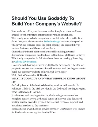 Should You Use Godaddy To Build Your Company-converted