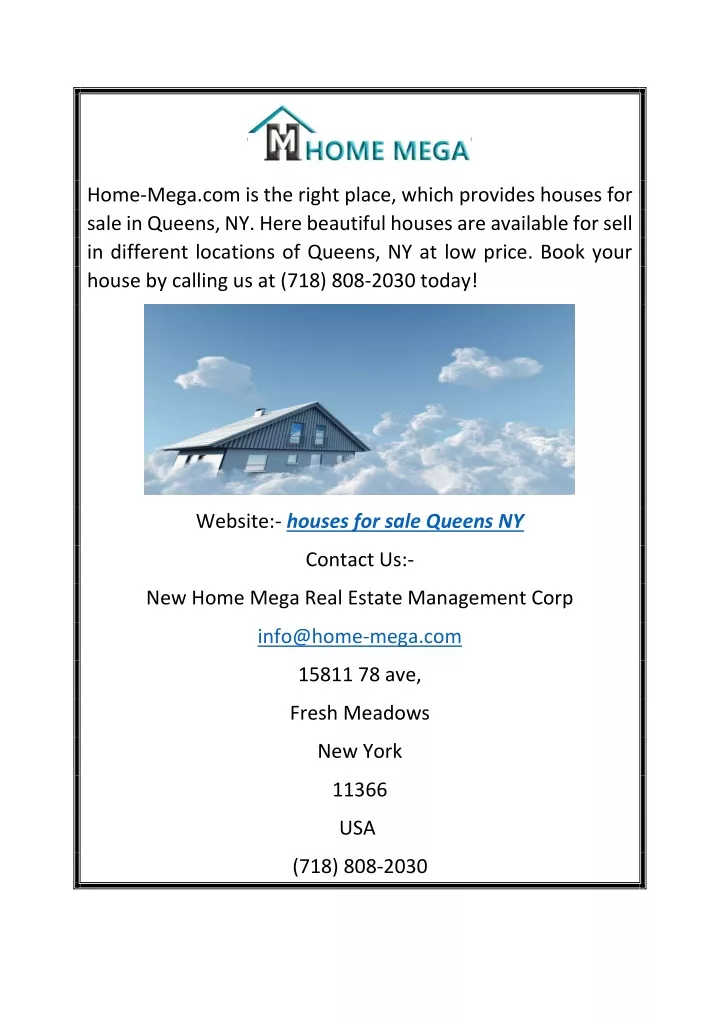 home mega com is the right place which provides