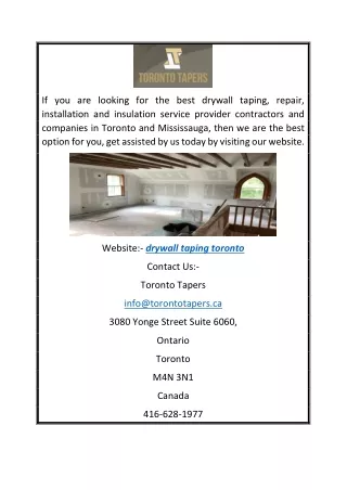 Drywall Taping Toronto | Torontotapers.ca