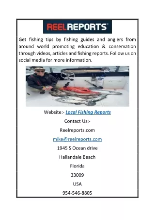 Best Local Fishing Reports | ReelReports.com