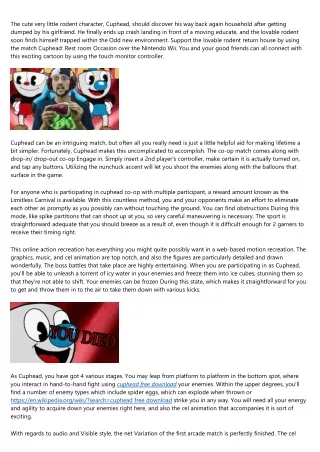 Forget cuphead free download: 10 Reasons Why You No Longer Need It