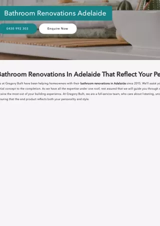 Bathroom Renovations Adelaide