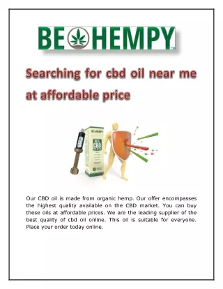 Searching for cbd oil near me at affordable price