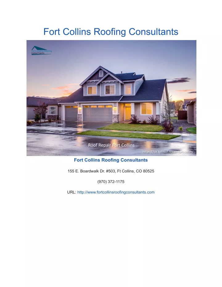 fort collins roofing consultants