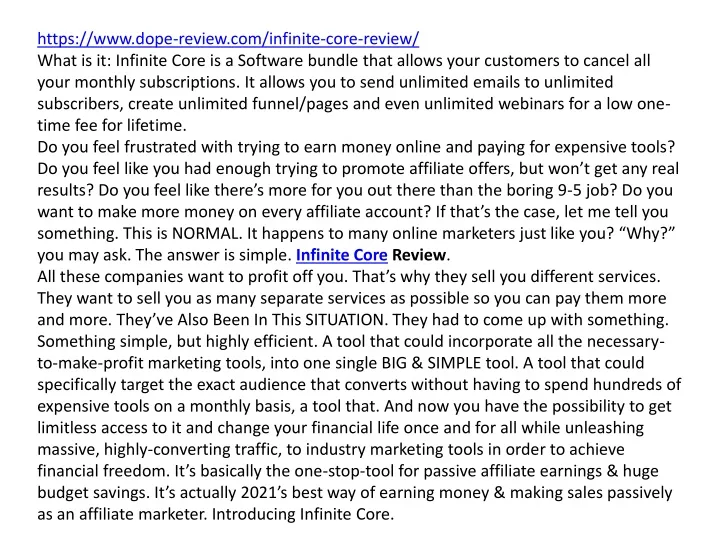 https www dope review com infinite core review