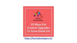 10 Ways For Content Upgrades To Grow Email List