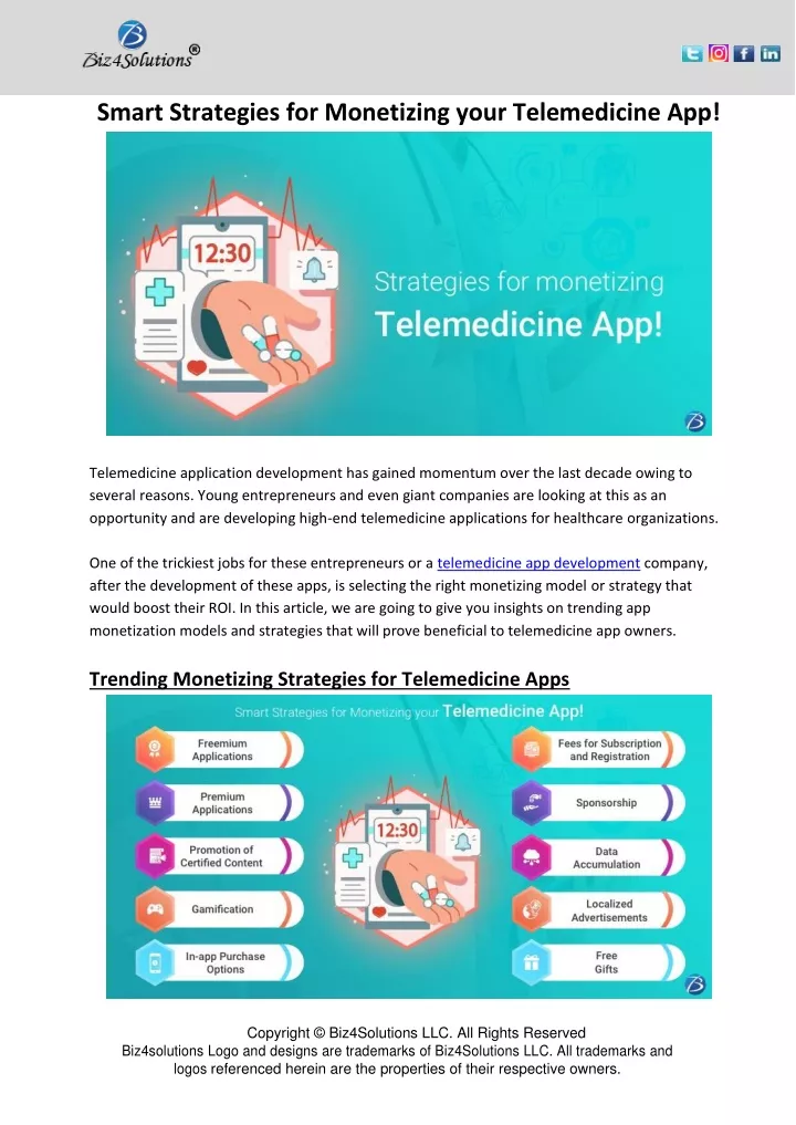 smart strategies for monetizing your telemedicine