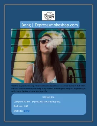Bong | Expresssmokeshop.com